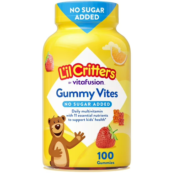 LIL-CRITTERS-GUMMYVITE-SUGAR-FREE-100CT_cb6f3cc7-fd3a-4270-b8c1-7c5c2b2fcf62.d87872f70fb3d81d8f02b35aa4b70efc L’il Critters Gummy Vites No Sugar Added Gummy Multivitamin, Strawberry and Orange Flavor, 100 Count